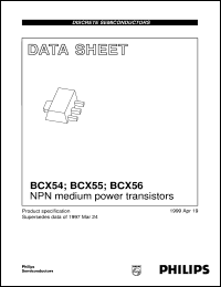 datasheet for BCX54-10 by Philips Semiconductors