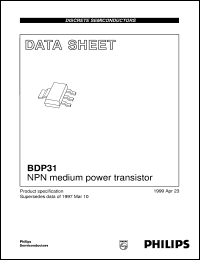 datasheet for BDP31 by Philips Semiconductors