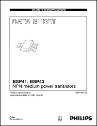 datasheet for BSP43 by Philips Semiconductors