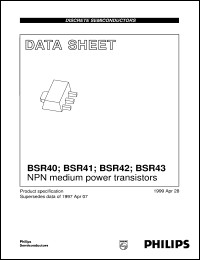 datasheet for BSR40 by Philips Semiconductors