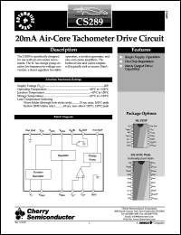 datasheet for CS289GDWFR20 by Cherry Semiconductor