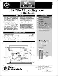 datasheet for CS403GT5 by Cherry Semiconductor