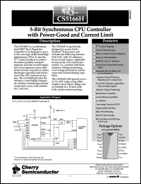 datasheet for CS5166HGDWR16 by Cherry Semiconductor