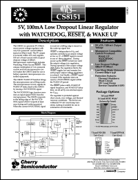 datasheet for CS8151YT7 by Cherry Semiconductor