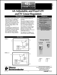 datasheet for CS5206-3GT3 by Cherry Semiconductor