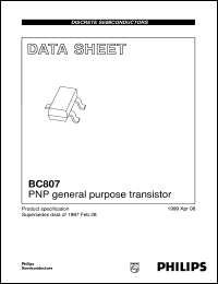 datasheet for BC807-16 by Philips Semiconductors