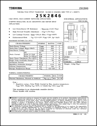 datasheet for 2SK2846 by Toshiba