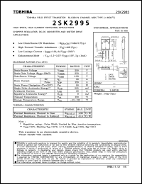 datasheet for 2SK2995 by Toshiba
