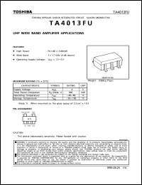 datasheet for TA4013FU by Toshiba