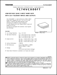datasheet for TC74VCX00FT by Toshiba