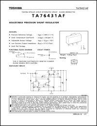 datasheet for TA76431AF by Toshiba