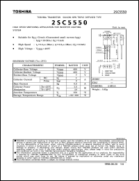 datasheet for 2SC5550 by Toshiba