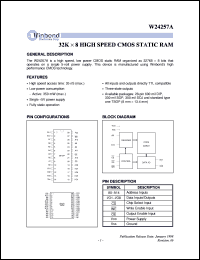 datasheet for W24257AJ-35 by Winbond Electronics