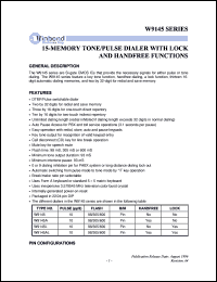 datasheet for W9145 by Winbond Electronics