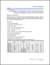 datasheet for W91473 by Winbond Electronics