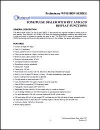 datasheet for W91510DNF by Winbond Electronics