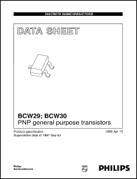 datasheet for BCW29 by Philips Semiconductors