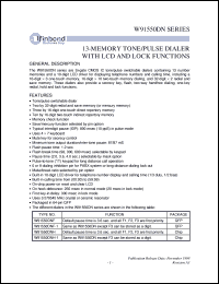 datasheet for W91550DNH by Winbond Electronics