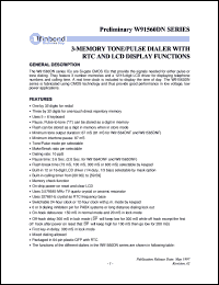 datasheet for W91560DNF by Winbond Electronics