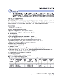 datasheet for W91561LN by Winbond Electronics