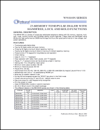 datasheet for W91810N by Winbond Electronics