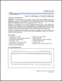 datasheet for W986432AH by Winbond Electronics