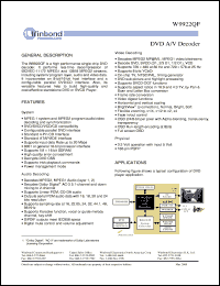 datasheet for W9922QF by Winbond Electronics