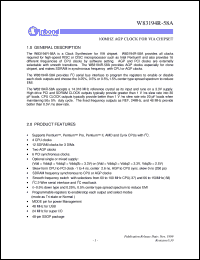 datasheet for W83194R-58A by Winbond Electronics