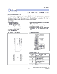datasheet for W24258Q-70LI by Winbond Electronics