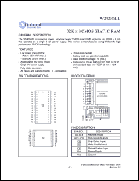datasheet for W24258-70LL by Winbond Electronics