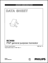 datasheet for BCW89 by Philips Semiconductors