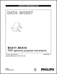 datasheet for BCX18 by Philips Semiconductors