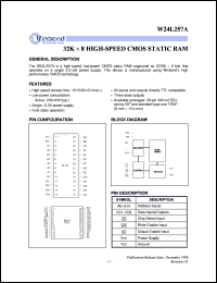 datasheet for W24L257AQ-12 by Winbond Electronics