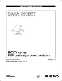 datasheet for BCX71G by Philips Semiconductors