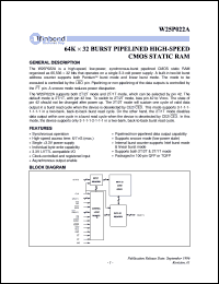 datasheet for W25P022AF-7 by Winbond Electronics