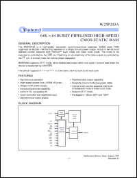 datasheet for W25P243AF-4A by Winbond Electronics