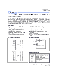 datasheet for W27E520W-70 by Winbond Electronics
