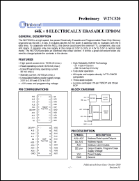 datasheet for W27C520W-70 by Winbond Electronics