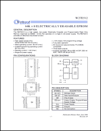 datasheet for W27E512S-45 by Winbond Electronics