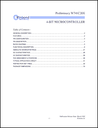 datasheet for W741C201 by Winbond Electronics