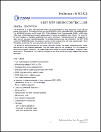 datasheet for W78E52BF-24 by Winbond Electronics