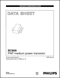 datasheet for BC869 by Philips Semiconductors