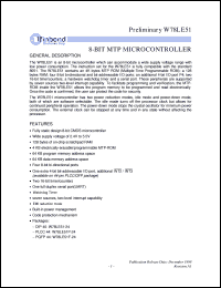 datasheet for W78LE51-24 by Winbond Electronics