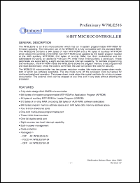 datasheet for W78LE516F-24 by Winbond Electronics