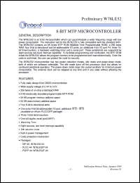 datasheet for W78LE52-24 by Winbond Electronics