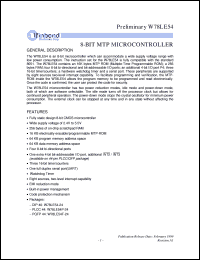 datasheet for W78LE54F-24 by Winbond Electronics