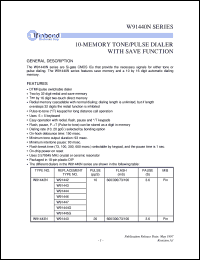 datasheet for W91442N by Winbond Electronics