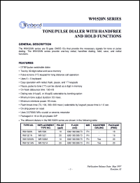 datasheet for W91520N by Winbond Electronics