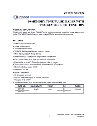 datasheet for W91621 by Winbond Electronics