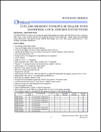 datasheet for W91F812AN by Winbond Electronics